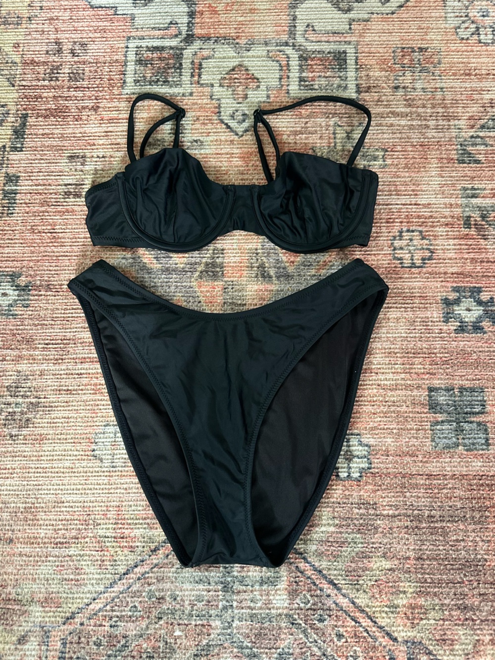 J. Crew Classic Black Underwire Bikini Set